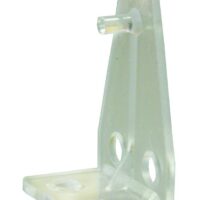 JR Products Post-Style Mini Blind Hold-Down Bracket, Clear Plastic, Pair
