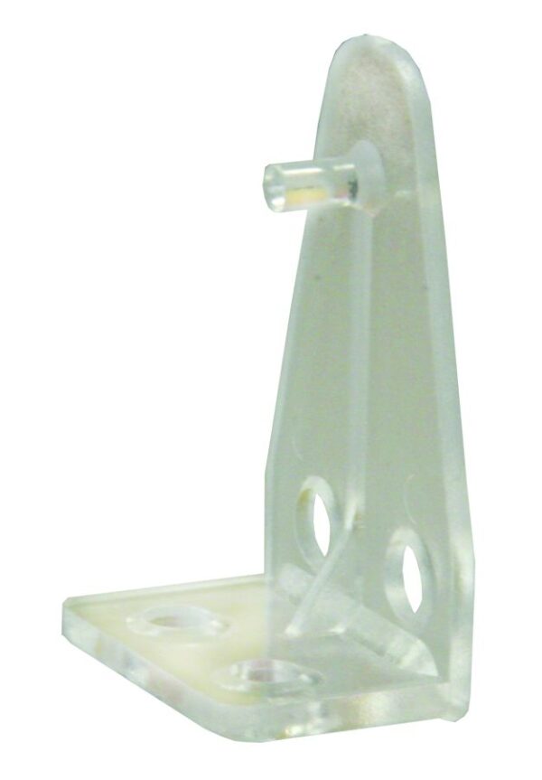 JR Products Post-Style Mini Blind Hold-Down Bracket, Clear Plastic, Pair
