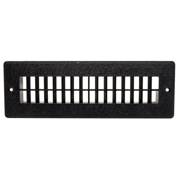 Valterra 10 x 2-1/4-Inch Rectangular Floor Register, Black