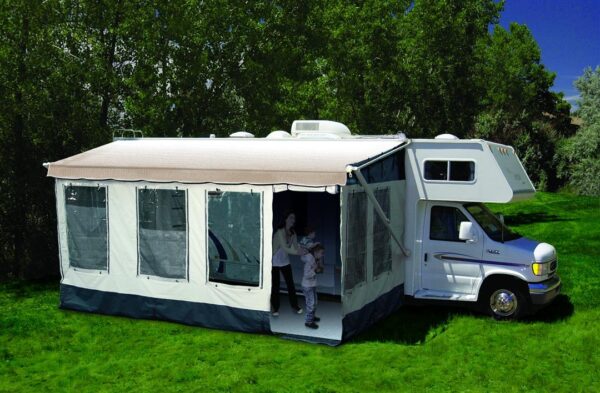 Carefree Buena Vista RV Awning Enclosure, Gray, 16-17' Length