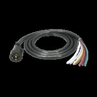 Bargman 7-Way Plastic Trailer Wiring Connector, Black