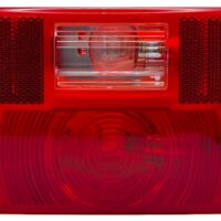 RV Designer Rectangular Stop/Tail/Turn Light, Compact Red, 3-1/8 x 8-9/16 Inch