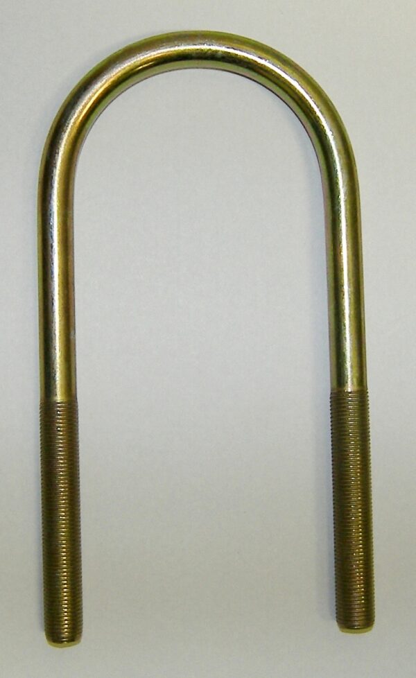 AP Products Leaf Spring U Bolt, 7.25 Inch x 3 Inch, 1/2 Inch-20, Round, Yellow Zinc Plated