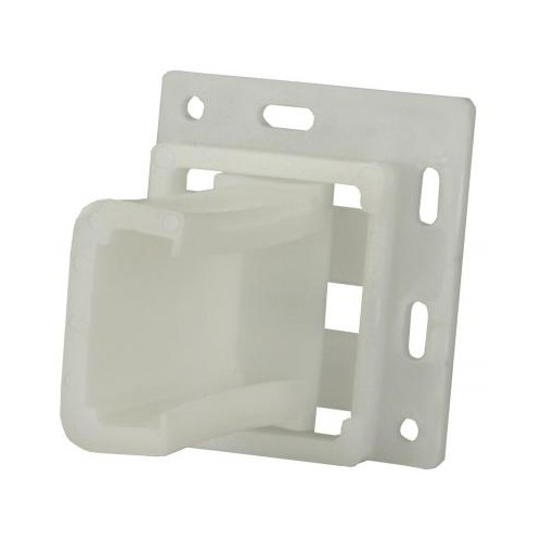 JR Products Drawer Slide Socket, 0.98" x 0.437", White