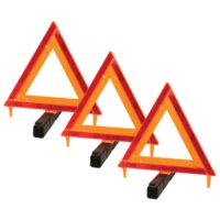 Performance Tool DOT Emergency Reflector Triangles, 17-1/2 Inch, Set of 3