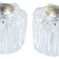 Phoenix Catalina Faucet Knob Handles, Clear, Pair