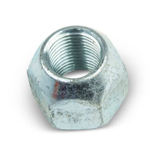 Lippert Lug Nut, 9/16x18 Thread, Silver, Acorn Open End