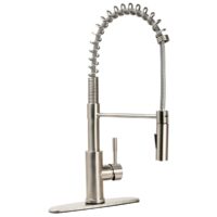 Dura Faucet RV Kitchen Pull-Out Faucet, Brushed Nickel, Silver