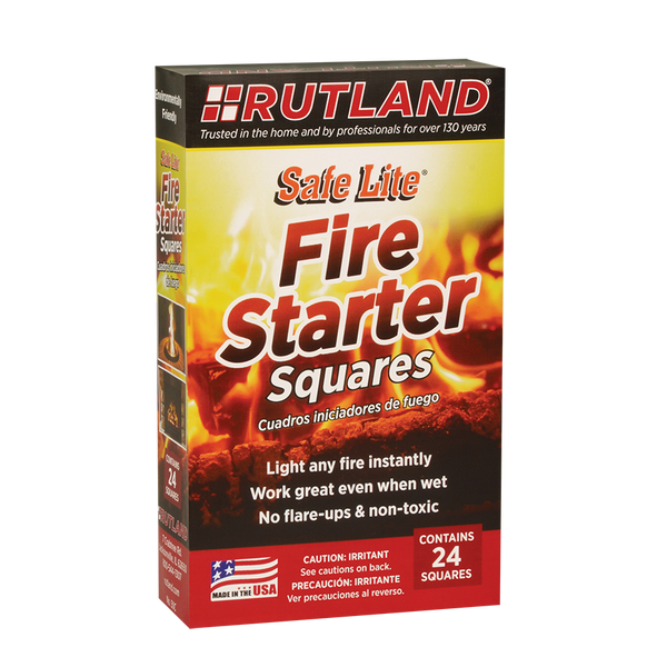 Rutland Safe Lite Campfire Starter Squares, Pack of 24