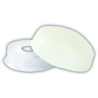 JR Products Snap-Over Screw Covers, White, 14-Pack