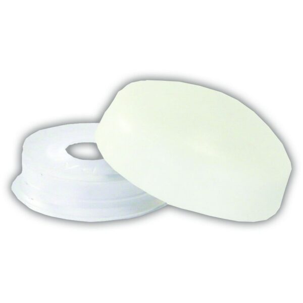 JR Products Snap-Over Screw Covers, White, 14-Pack