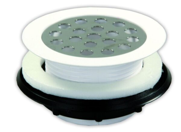 JR Products Waste Water Drain Strainer, 2 in. Shower Drain, Plastic
