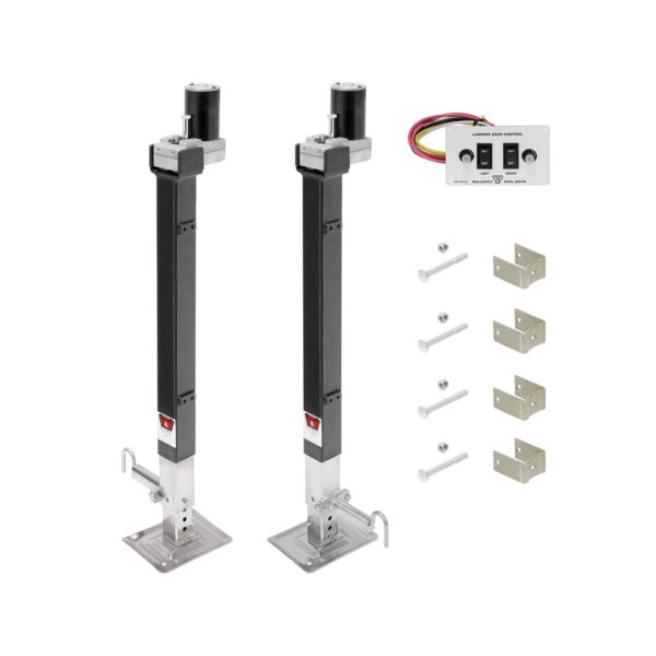 Reese Bulldog Fifth Wheel Powered Landing Gear, 8000-Pound, 36 Inch Lift