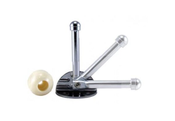 JR Products 3.5 Inch 180-Degree Pivoting Door Catch, Silver