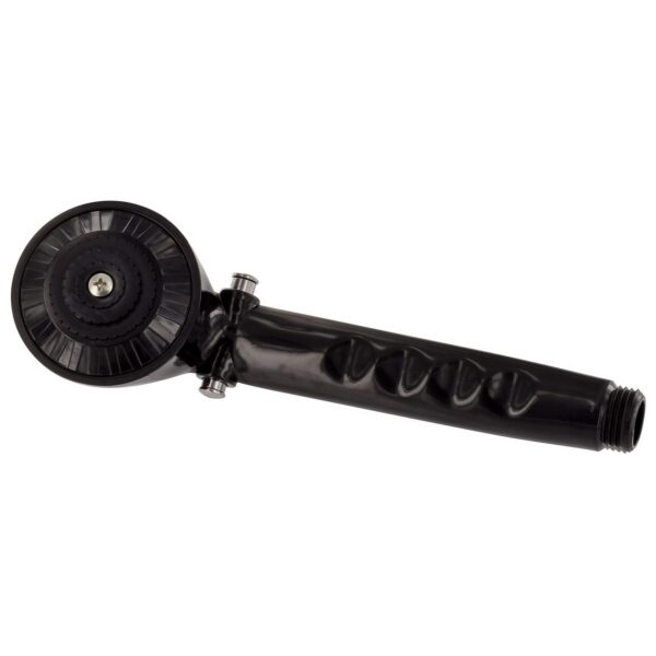 Phoenix Hand-Held Shower Head, Black, Shut-Off Valve