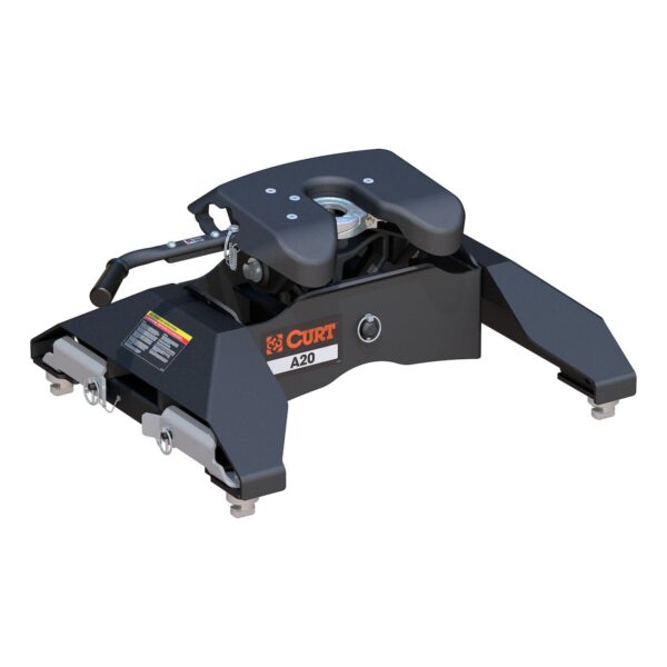 CURT A20 Fifth Wheel Trailer Hitch, 20,000 lbs GTW, Chevy/GMC, Black Powder Coated