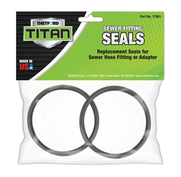 Norcold Sewer Hose Seal, ExtendGrip Straight Fitting, Plastic, Set of 2
