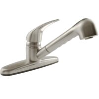 Dura Faucet RV Kitchen Faucet, Pull-Out Spout, Silver