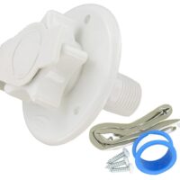 Valterra Surface Mount Fresh Water Inlet, White Plastic