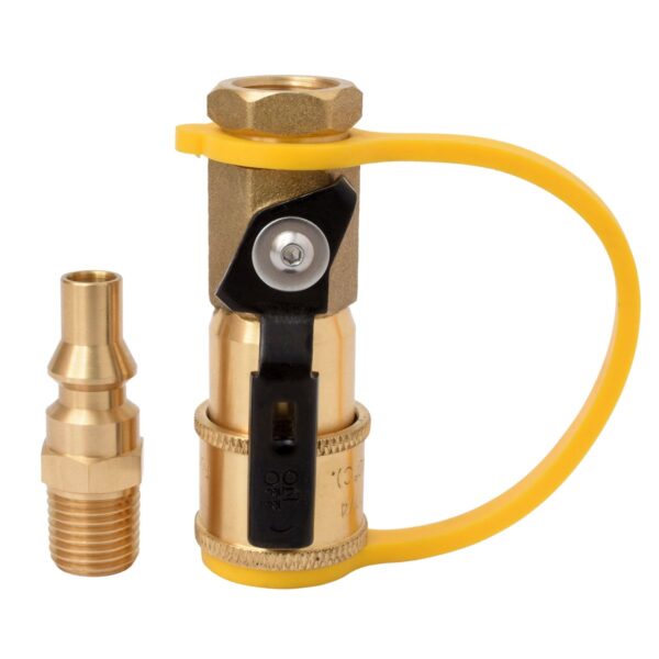 Flame King Propane Adapter Fitting, 1/4 Inch Female NPT to QCC, Brass
