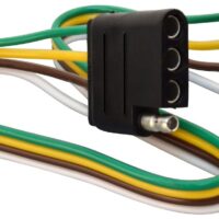 Valterra 4-Flat Trailer Wiring Harness Loop, 1-Foot, Black