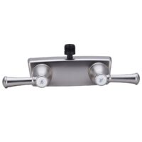 Dura Faucet 2-Valve Shower Control, 4 Inch, Satin Nickel Plated