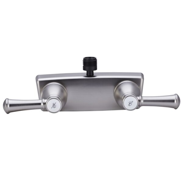 Dura Faucet 2-Valve Shower Control, 4 Inch, Satin Nickel Plated