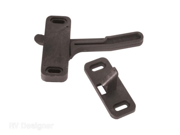 RV Designer Screen Door Latch, Right-Hand, Phillips Style, Black
