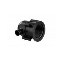 JR Products Plastic Drain Valve, 1-3/4 in. Inlet, 3/4 in. Outlet, Black
