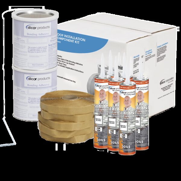Dicor RV Roof Installation Kit, White EPDM/TPO