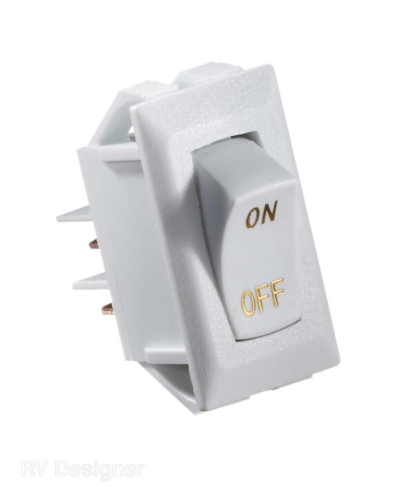 RV Designer 14V 10A Rocker Switch, White