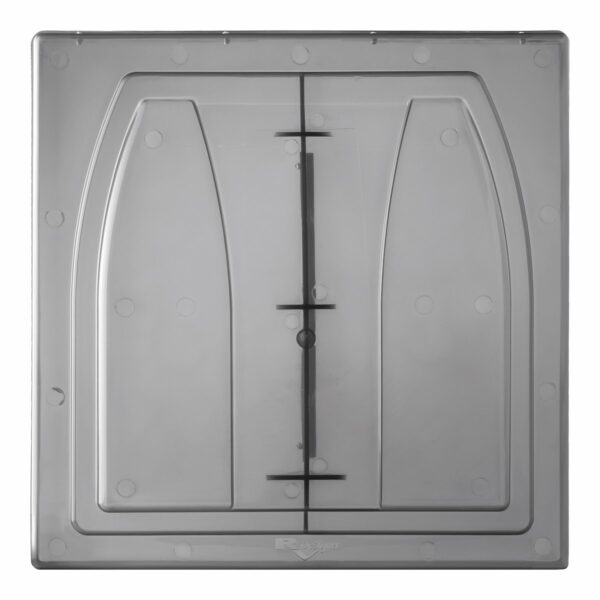 RV Designer Roof Vent Lid, 14 x 14 inch, Smoke Tint, Jensen Hinges