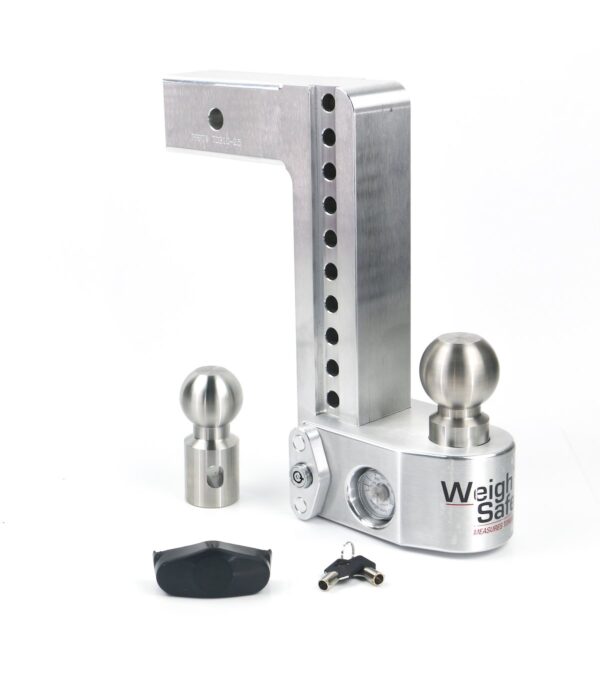 Weigh Safe Drop Hitch with Integrated Tongue Weight Scale, 2-1/2" Receiver 8,000-18,500 lb