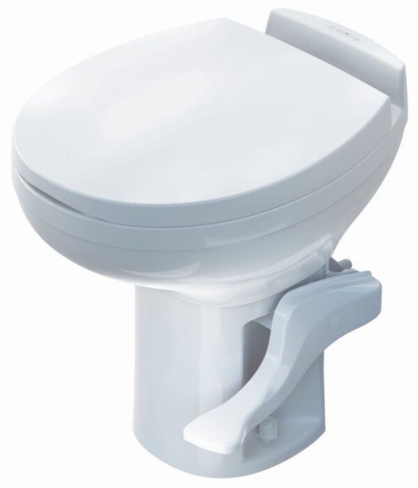 Thetford Aqua Magic Residence RV Toilet, White, 18-Inch Seat, Pedal Pump