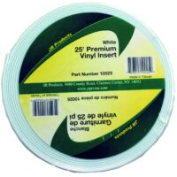 JR Products Trim Insert, 1 Inch x 25 Feet, White Vinyl