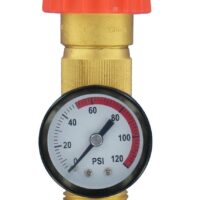 Valterra Fresh Water Pressure Regulator, 40-50 PSI, with Gauge, Brass