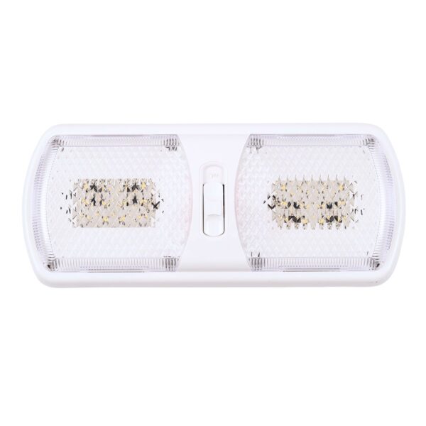 Arcon LED Ceiling Double Light, 11.56" x 4.95", Soft White, Clear Lens