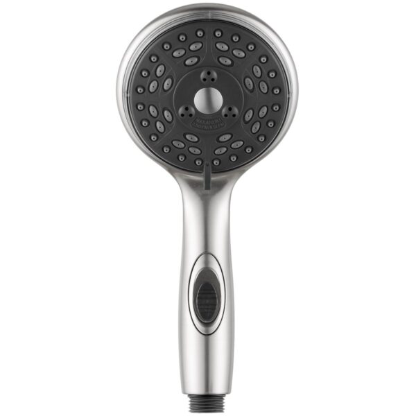 Dura Faucet Hand-Held Shower Head, 4-Spray, Brushed Satin, Plastic