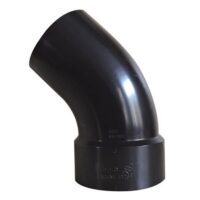 Valterra 3 Inch 45 Degree Long Street Elbow, Black