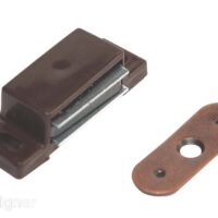 RV Designer 1-3/4 Inch Magnetic Door Catch, Brown, Set of 2