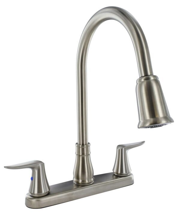 Phoenix Products 8 Inch Pull Out Kitchen Faucet, Brushed Nickel, Silver