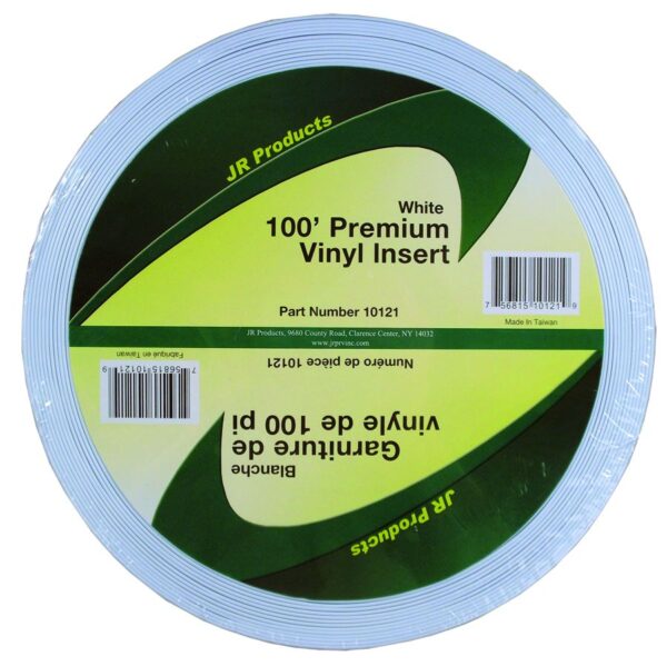JR Products Trim Insert 1 Inch by 100 Feet, White