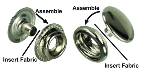 JR Products Snap-In Fasteners, Set of 6