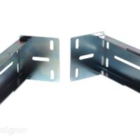 RV Designer 1-1/2 Inch Drawer Slide Socket, Metal, Silver, Set of 2