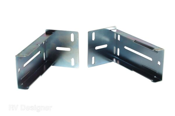 RV Designer 1-1/2 Inch Drawer Slide Socket, Metal, Silver, Set of 2