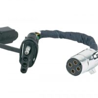 Hopkins 4-Round to 4-Flat Trailer Wiring Adapter, Black