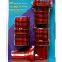 Valterra EZ Coupler 3-Piece Sewer Connector Kit, Red