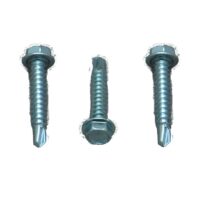 AP Products #8 Self-Drilling Screw, Hex Washer Head, 1 Inch, Pack of 50