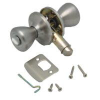 AP Products Interior Privacy Door Lock, Silver, Knob