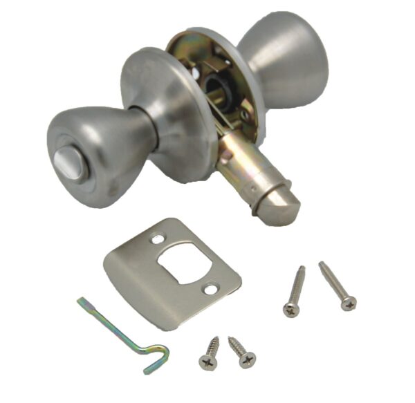 AP Products Interior Privacy Door Lock, Silver, Knob